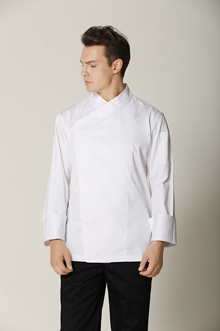 Meiji White Chef Jacket, Long Sleeve