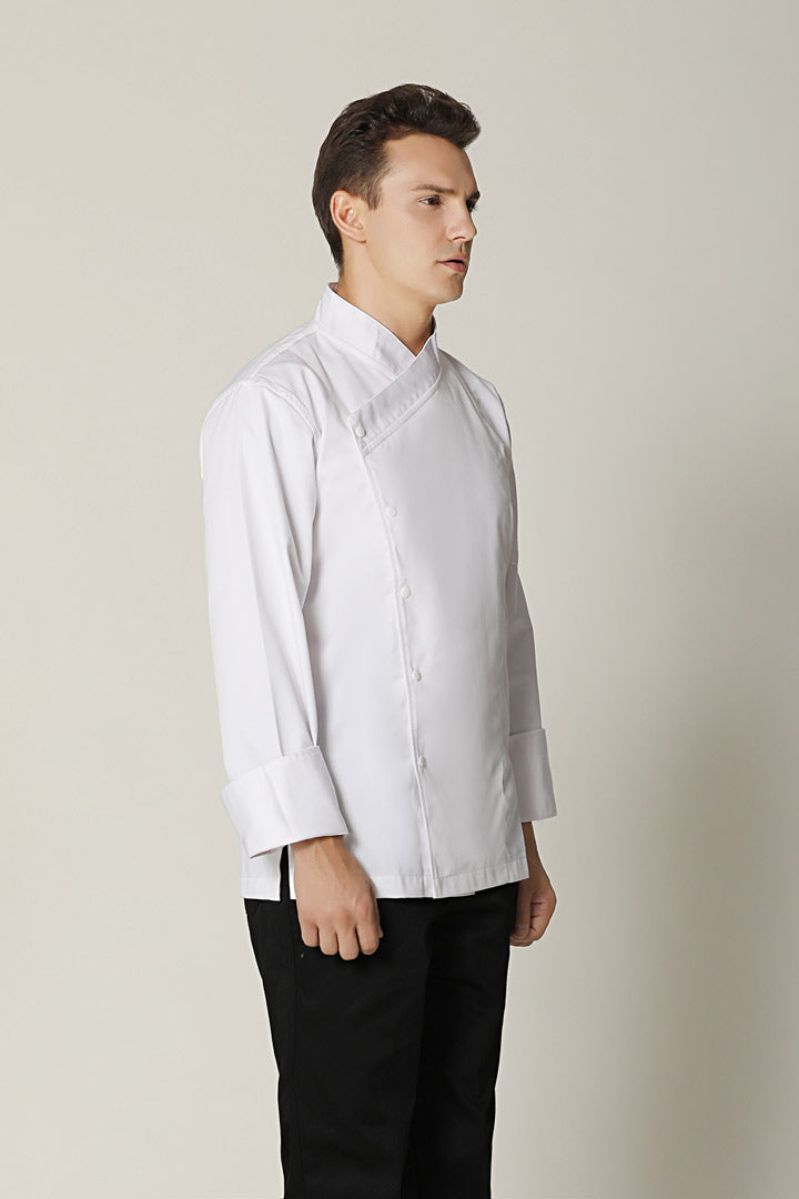 Meiji White Chef Jacket, Long Sleeve