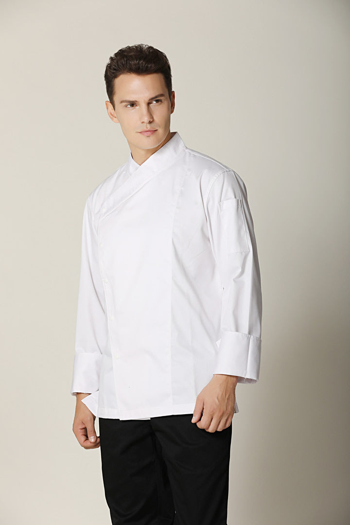 Meiji White Chef Jacket, Long Sleeve - GreenChef Sdn. Bhd.