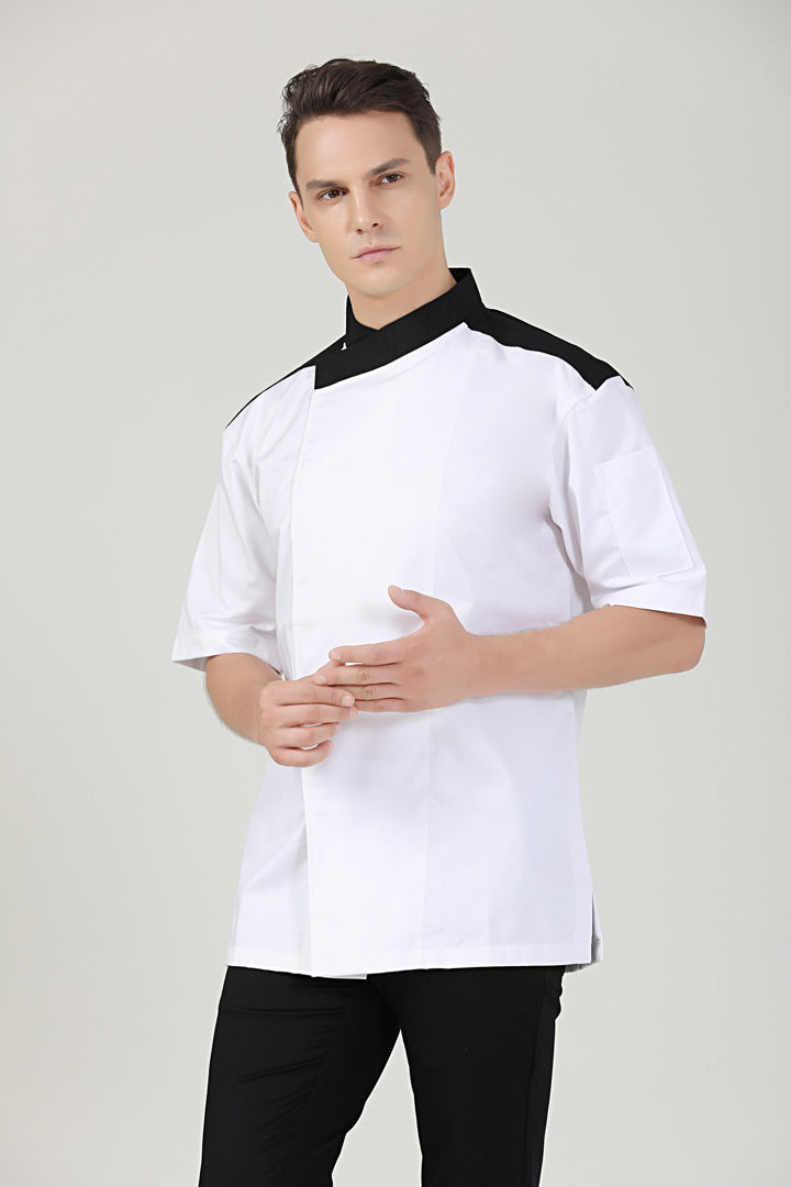 Milettia White Chef Jacket, Short Sleeve