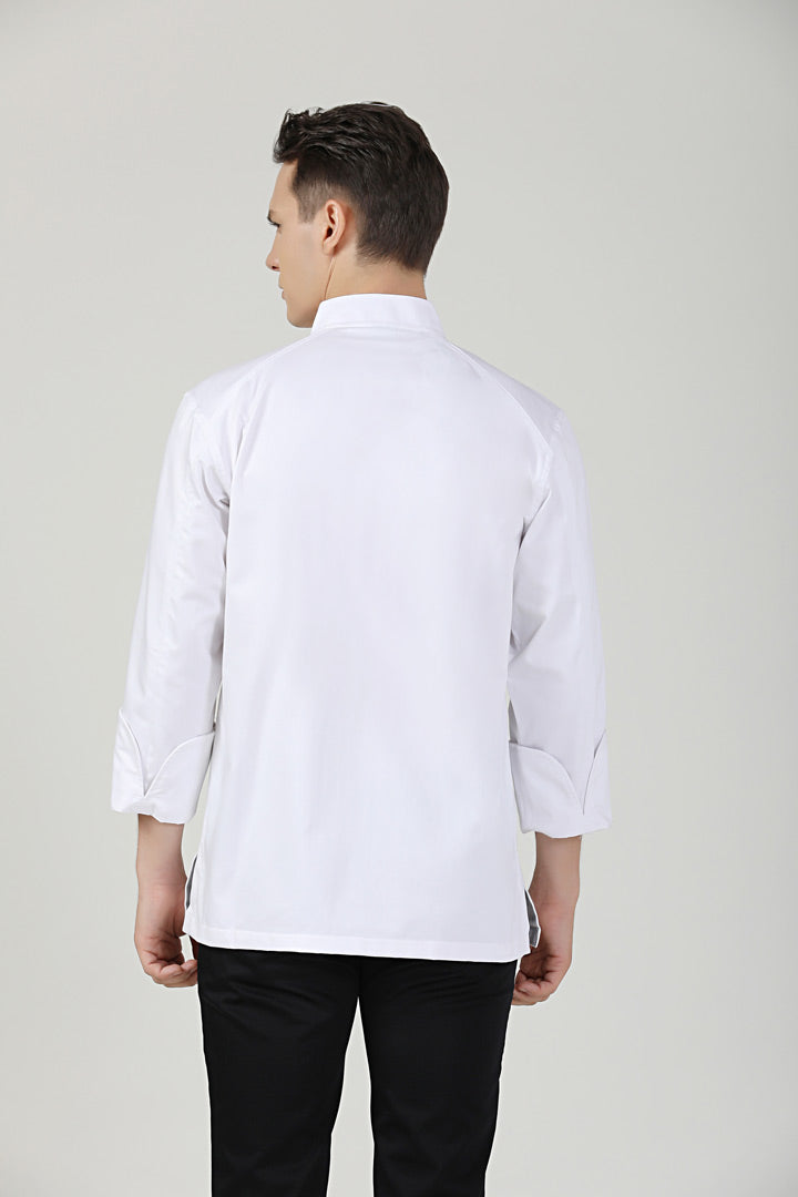 Pine White Chef Jacket, Long Sleeve