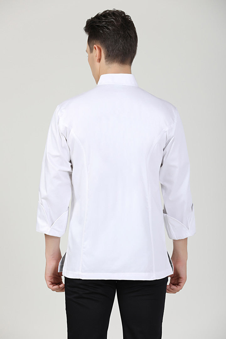 Premium Classic White Chef Jacket, Long Sleeve