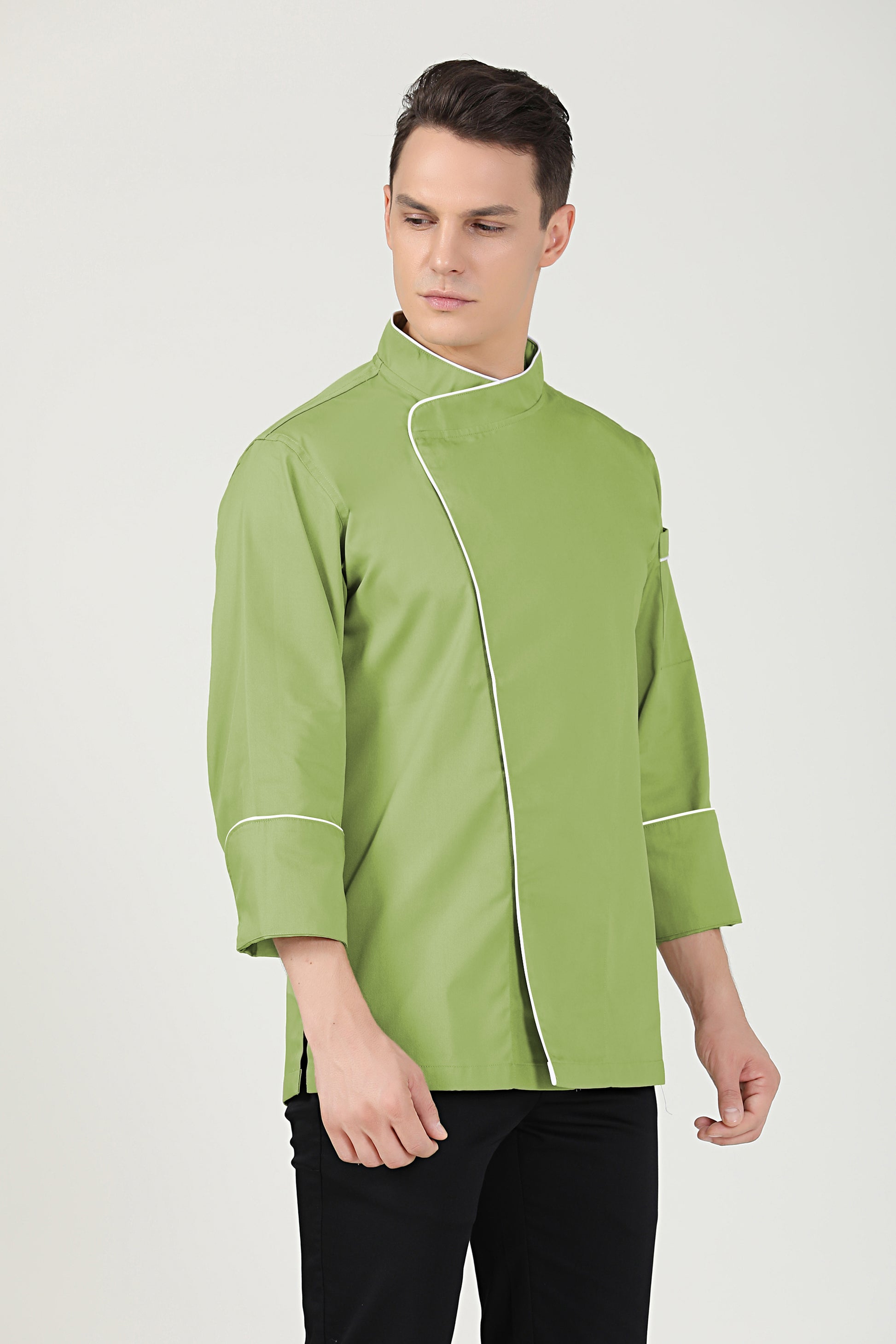 Sage Long Sleeve Green Chef Jacket
