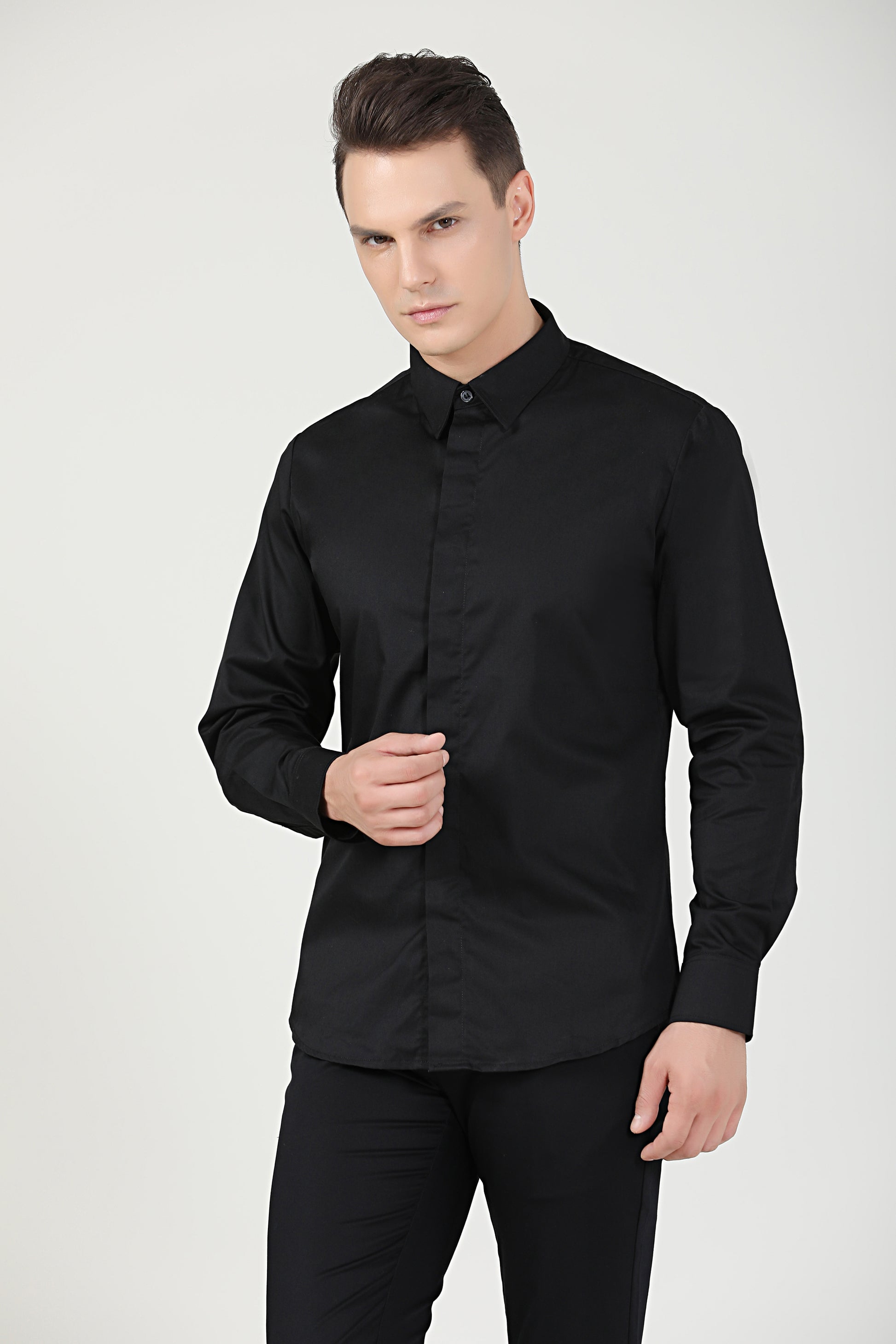 Service Shirt Long Sleeve Black Unisex