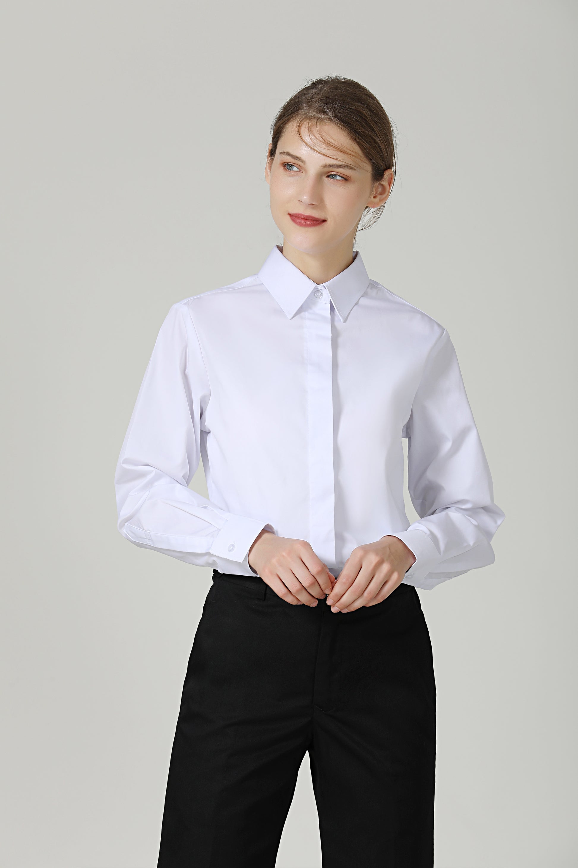 White Female Service Shirt